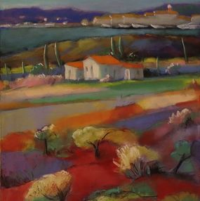 Gemälde, Vue sur la méditerranée l'été, Brito Esteves
