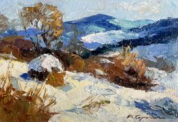 Gemälde, Winter mountains, Boris Serdyuk