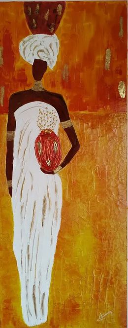 Painting, La porteuse d'eau, Joëlle Darmon