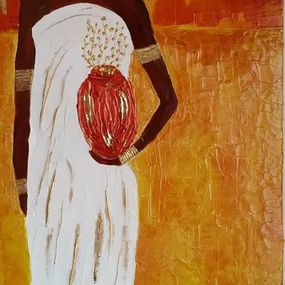 Painting, La porteuse d'eau, Joëlle Darmon