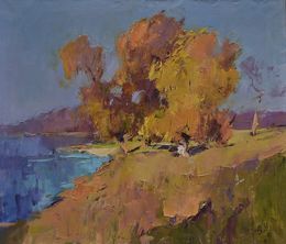 Painting, Beach Tisza, Alexander Shandor