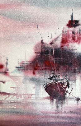 Gemälde, A l’Amarre, Claude Carretta