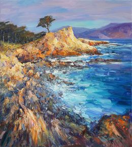 Peinture, Lone cypress, Serhii Cherniakovskyi