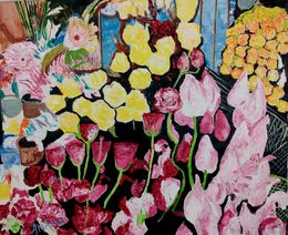 Gemälde, Blooming flowers, Anand Manchiraju