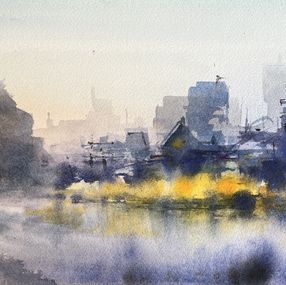 Peinture, Skyline, Claude Carretta