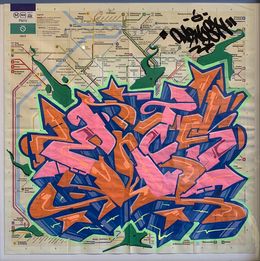 Painting, Map Paris, Hamed ENCS