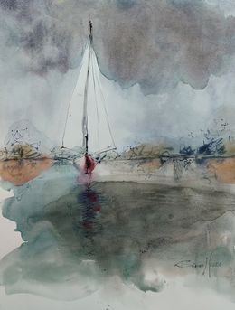 Gemälde, Ciel lourd/ Série - Histoires de la Mer, Nadia Bodnar