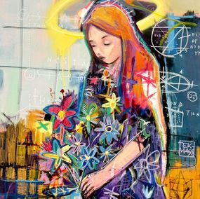 Painting, Femme au bouquet, Tekmass