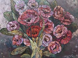 Painting, Bouquet of poppies, Nadezda Stupina