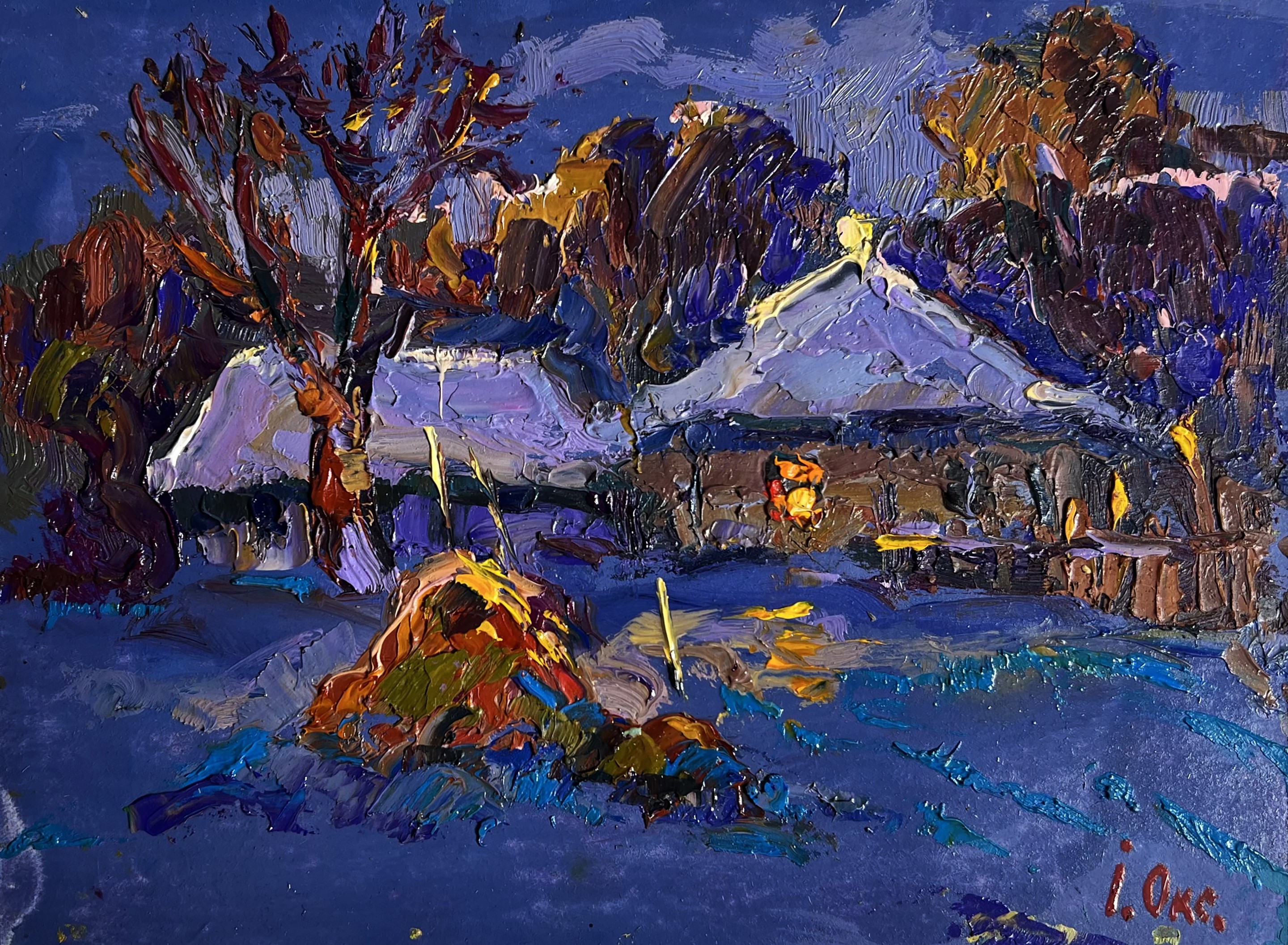 Oksana Ivanyuk, Frosty winter evening Oksana Ivanyuk, Frosty winter evening