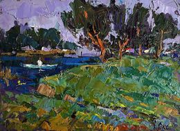 Gemälde, Swam to the shore, Oksana Ivanyuk