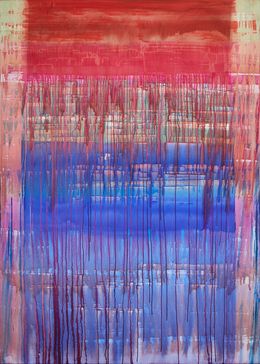 Painting, Perpetual Motion / Red Over Pink Over Turquoise Over Blue, Simon Findlay