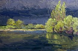 Gemälde, Evening after a thunderstorm, Boris Serdyuk