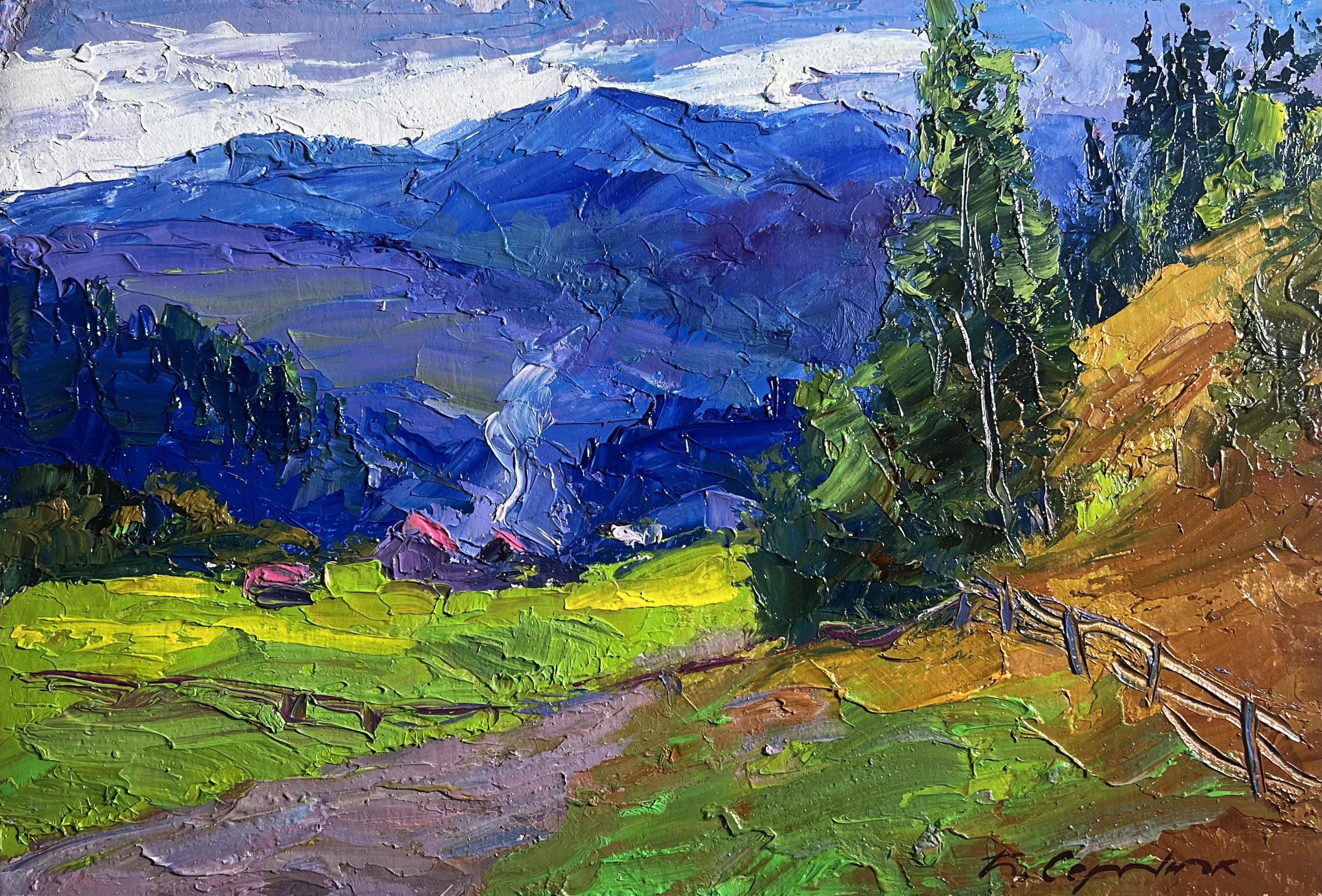 Boris Serdyuk, Village in the mountains Boris Serdyuk, Village in the mountains