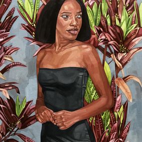 Gemälde, Simple Times - 21st Century, Contemporary, Figurative, Portrait, Plants, Women, Josue M Pierre