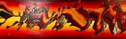 Peinture, Fiery Dragon, Monica Tangen