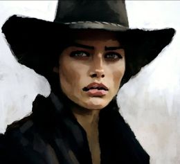 Peinture, Cow Girl, Elsa Garate