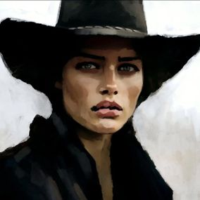 Gemälde, Cow Girl, Elsa Garate