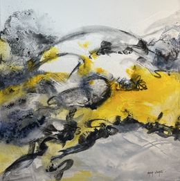 Painting, Effusion Jaune, Nadia Zouari