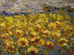 Gemälde, Field of sunflowers, Ivanyuk Oleksiy