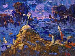 Gemälde, Dusk fell on the field, Ivanyuk Oleksiy