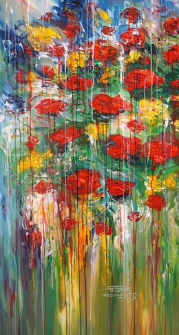Gemälde, Red Poppies L 3, Peter Nottrott