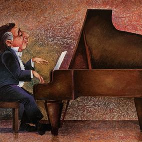 Painting, The Maestro at Work, Alexander Ishchenko