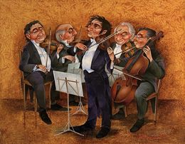 Painting, Five Musicians, One Melody, Alexander Ishchenko