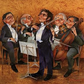 Painting, Five Musicians, One Melody, Alexander Ishchenko