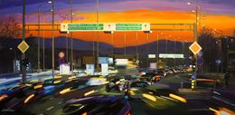 Painting, Autopista atardecer, Antonio Basavilbaso