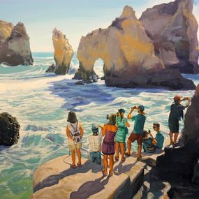 Gemälde, Turistas, en Punta da Piedade, Antonio Basavilbaso