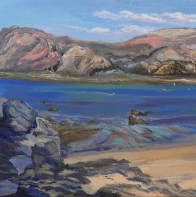 Gemälde, El beso (Playa Papagayo, Lanzarote), Antonio Basavilbaso