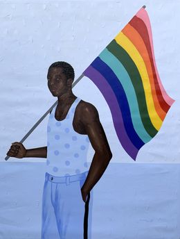 Painting, Count Your Rainbows, Not Your Thunderstorms - 21st Century, Contemporary Portrait, Elijah Olanase