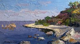 Gemälde, Summer day by the shore, Boris Serdyuk