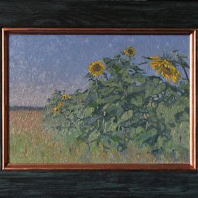Peinture, August. Summer gifts. Sunflowers, Simon Kozhin