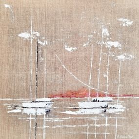 Gemälde, Voyage abstrait au cœur de la mer, Rose Passalboni
