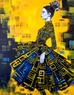 Painting, Golden Echoes, Trayko Popov