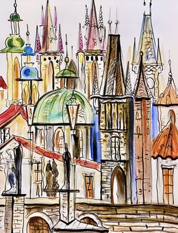 Dessin, The Golden Dream Of Prague, Kirill Postovit