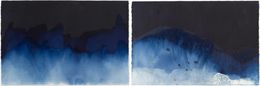 Photography, Set of 2 Photographs. Cyanotype photograph of the ocean waves, Paola Dávila