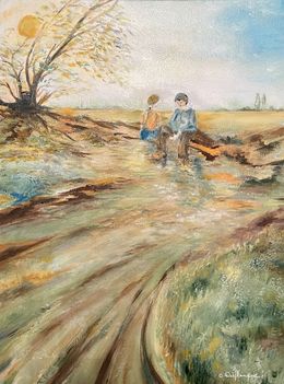 Gemälde, A la croisée des chemins, Christine Desplanque