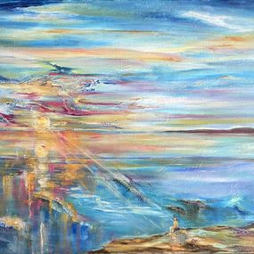 Gemälde, Soleil levant poétique, Christine Desplanque