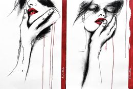 Fine Art Drawings, Diptych: Asking For Your Touch, Kristina Mallen