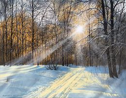 Painting, Path Through the Snow, Sergey Miqayelyan
