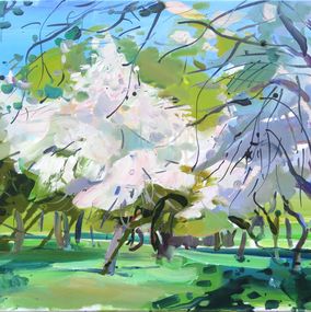 Gemälde, Blossoming of apple trees, Agnija Germane