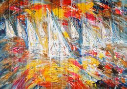 Peinture, Summer sailing Regatta XL 2, Peter Nottrott