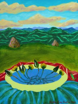 Gemälde, Water roses, Kristine Luize Avotina