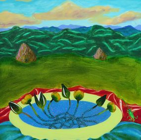 Gemälde, Water roses, Kristine Luize Avotina