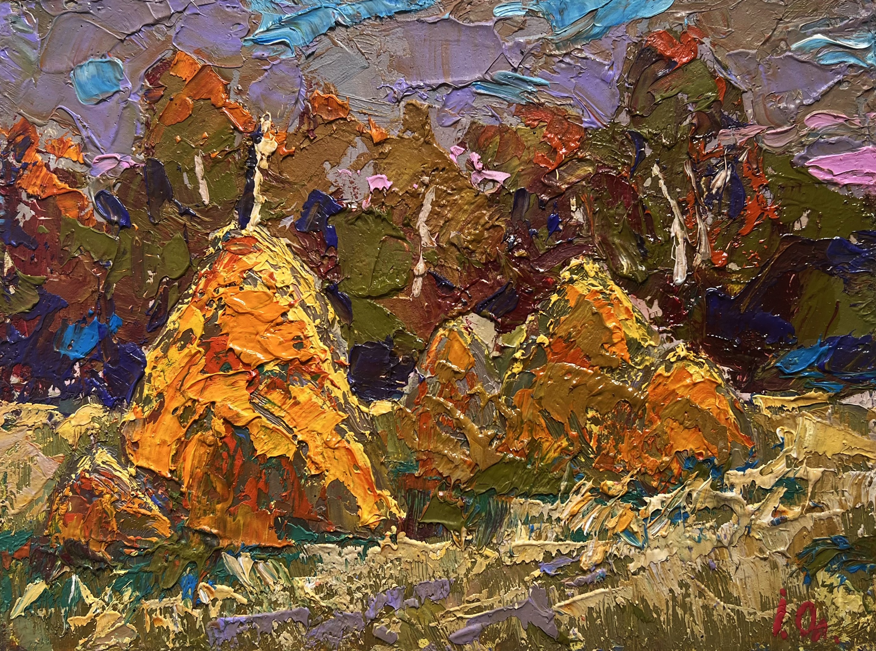 Ivanyuk Oleksiy, Haystacks in the field Ivanyuk Oleksiy, Haystacks in the field