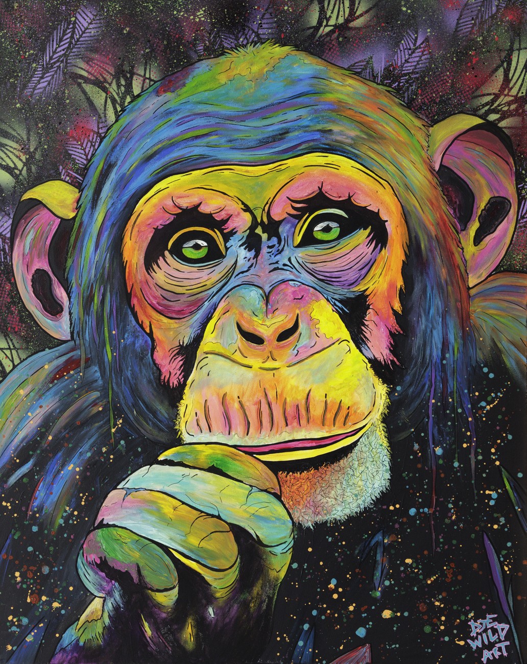 Djé WILD art, The color monkey Djé WILD art, The color monkey
