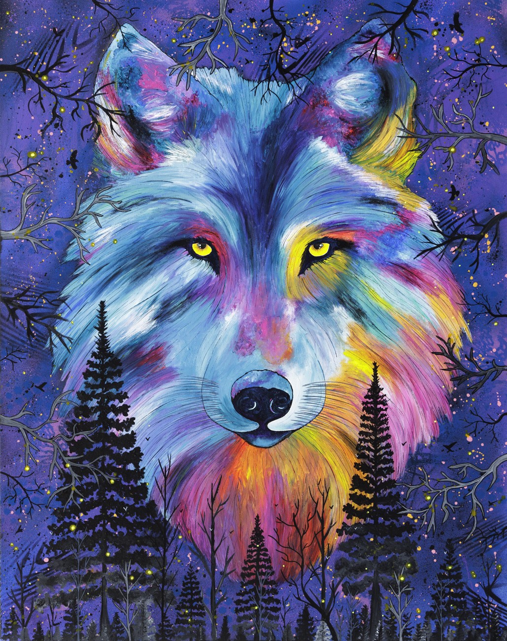 Djé WILD art, The wolf gaze Djé WILD art, The wolf gaze